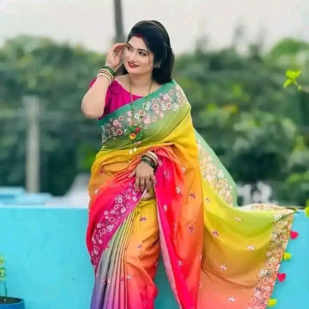 (code-333) ডিজিটাল প্রিন্টেড সফট সিল্ক শাড়ি