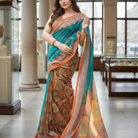 363-সেমি-মসলিন-সিল্ক-শাড়ী-ব্লাউজ-পিস-সহ